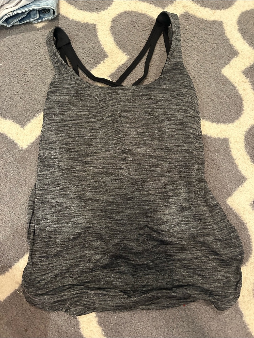lululemon athletica Gray Heather Strappy Workout Tank